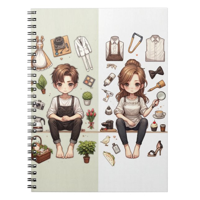 Cuaderno El hombre, la mujer ver.1 Portátil de fotos espira (Frente)