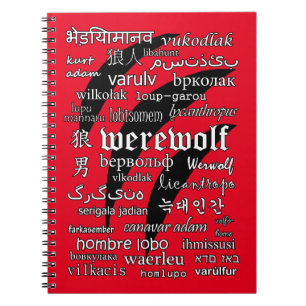 Cuaderno El hombre lobo en 33 idiomas tuerce en espiral