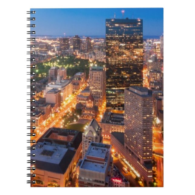 Cuaderno El horizonte de Boston en la oscuridad (Frente)