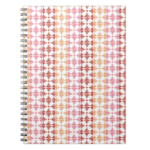 Cuaderno El ikat rojo geométrico raya el modelo