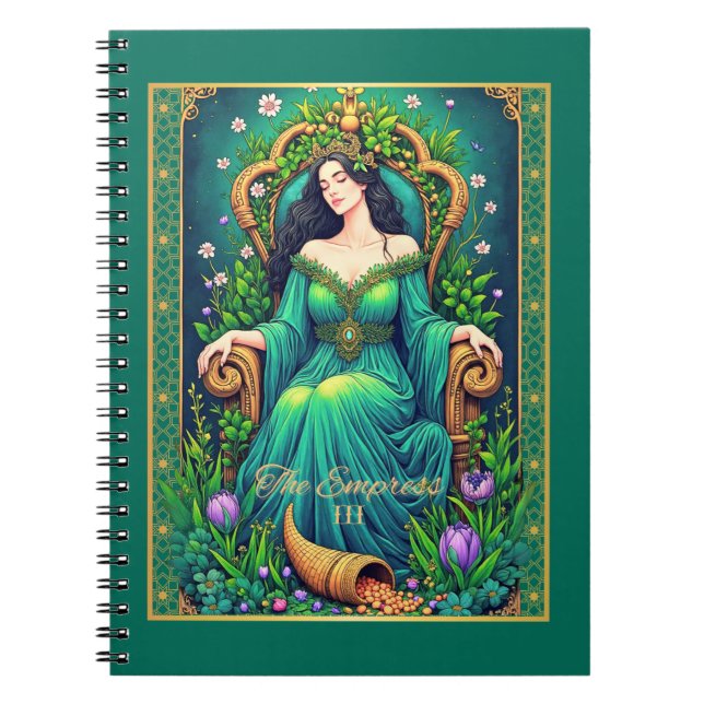 Cuaderno El Ilustracion de la tarjeta Tarot, la emperatriz (Frente)