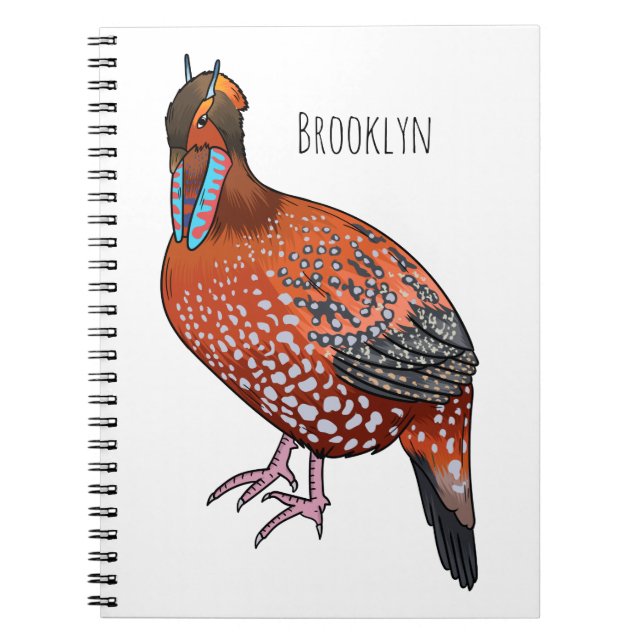 Cuaderno El ilustracion de personalizado de aves de Cabot (Frente)