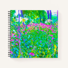 Cuaderno El impresionante paisaje del jardín azul Aqua