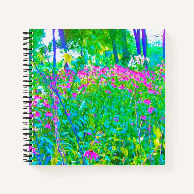 Cuaderno El impresionante paisaje del jardín azul Aqua (Anverso)