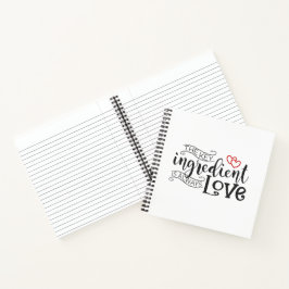 Cuaderno El ingrediente clave es el amor San Valentín | Cua