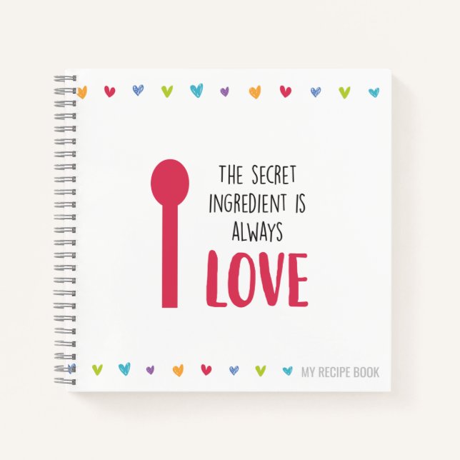 Cuaderno El ingrediente secreto es siempre AMOR - Receta (Anverso)