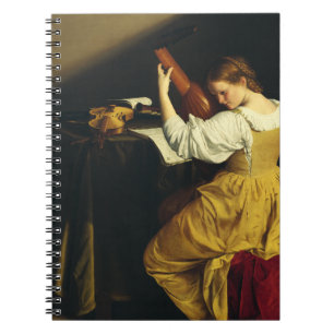 Cuaderno El intérprete de laúd por Orazio Gentileschi Arte