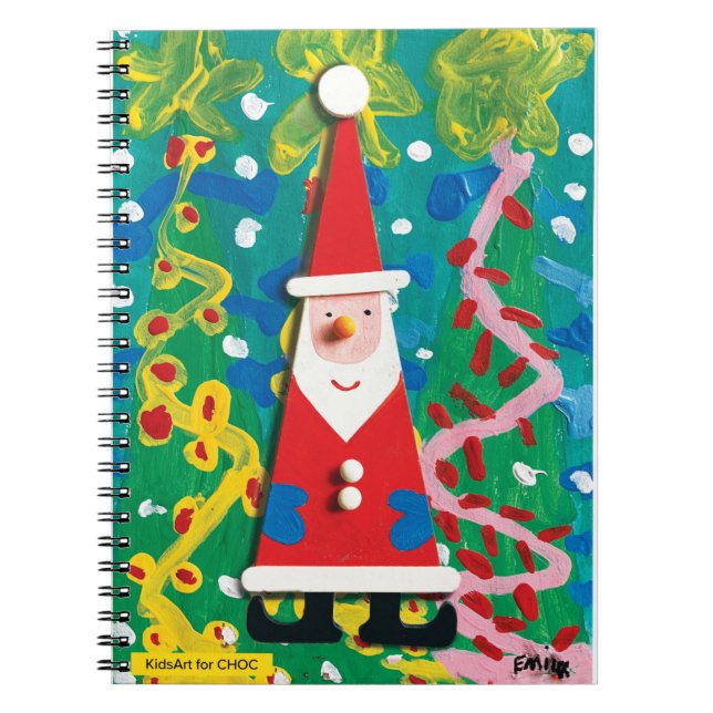 Cuaderno El invierno mágico de Santa - Arte infantil para C (Frente)