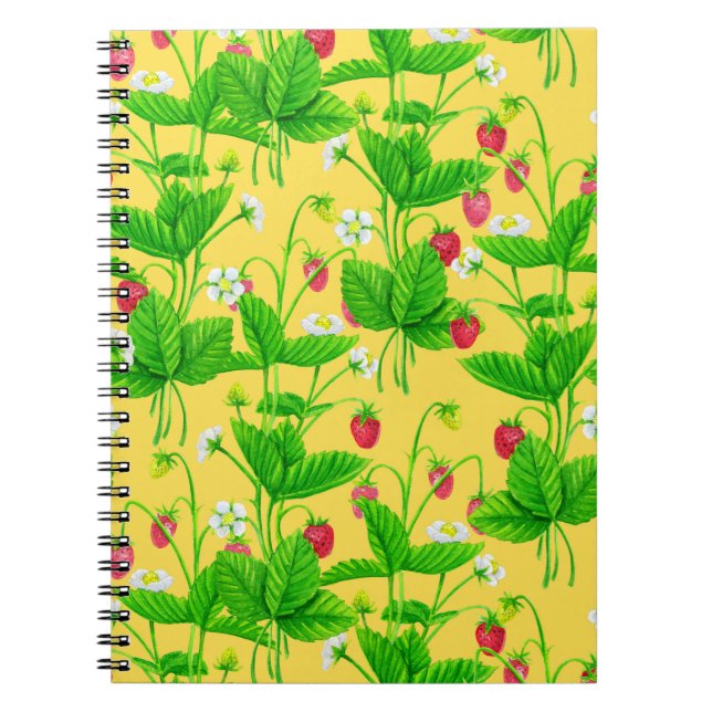 Cuaderno El jardín de fresas en amarillo (Frente)