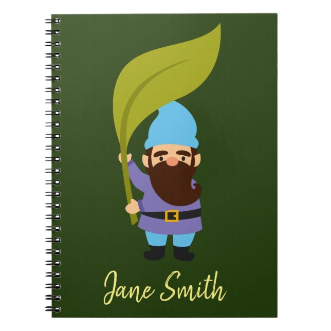 Cuaderno El jardín lindo gnomes divertido (Frente)