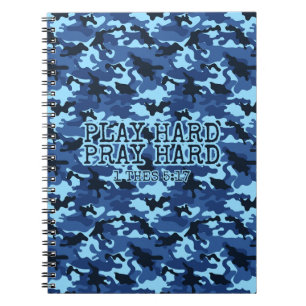 Cuaderno El juego religioso dura rezar el duro camo azul