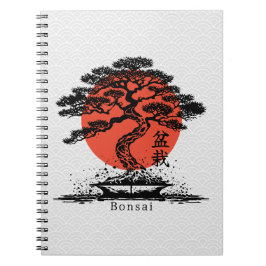 Cuaderno El kanji japonés Bonsai personalizado