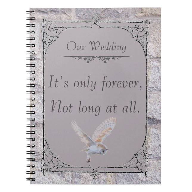 Cuaderno El laberinto es la única lechuza Boda para siempre (Frente)