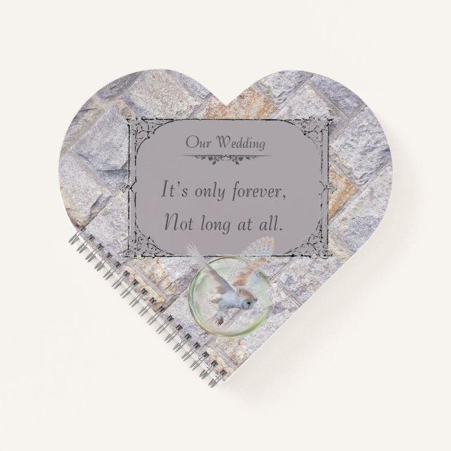 Cuaderno El laberinto es la única lechuza Boda para siempre (Anverso)