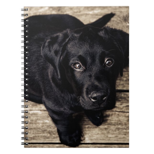 Cuaderno El Labrador Negro recupera una pipa en la madera (Frente)