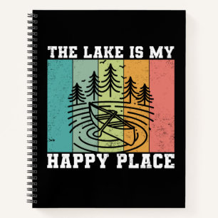 Cuaderno El lago es mi lugar feliz en el lago Vintage