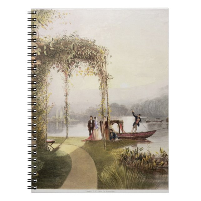 Cuaderno El lago, jardines de Trentham Pasillo, 'de los (Frente)