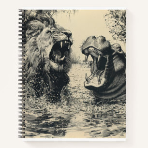 Cuaderno El león y la lucha contra el hipopótamo