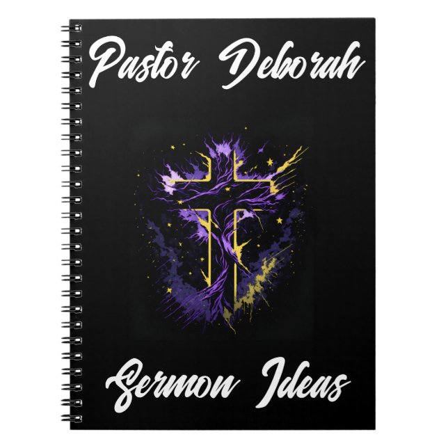 Cuaderno El líder de la Iglesia del Pastor Sermón Idea Pers (Frente)