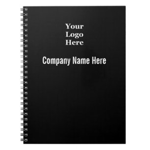 Cuaderno El logotipo profesional en blanco y negro