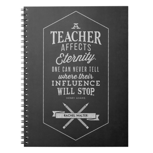 Cuaderno El maestro afecta la eternidad (Frente)
