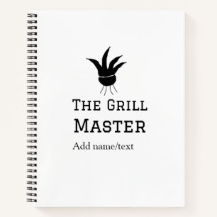 Cuaderno El maestro de la parrilla agregue el nombre de la