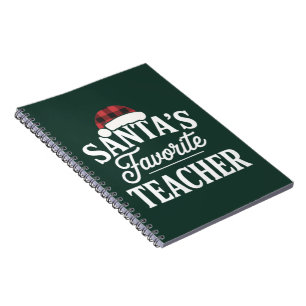Cuaderno El maestro favorito de Santa enseña a estudiantes 