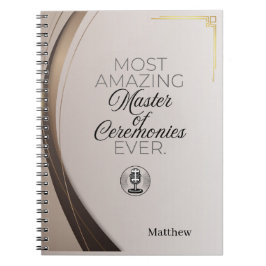 Cuaderno El maestro más asombroso de las ceremonias persona