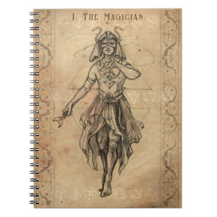 Cuaderno El mago tarot carta artística