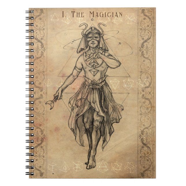 Cuaderno El mago tarot carta artística  (Frente)