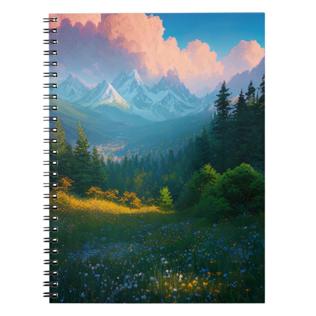 Cuaderno El majestuoso bosque de pinos del valle (Frente)
