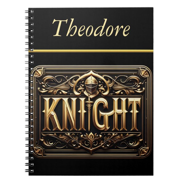Cuaderno El majestuoso emblema de Knight (Frente)