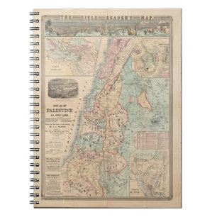 Cuaderno El mapa de la Tierra Santa de Palestina de los