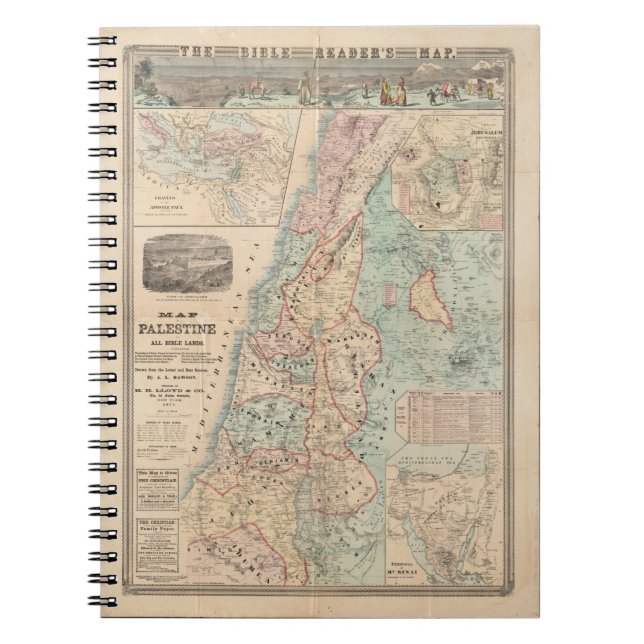 Cuaderno El mapa de la Tierra Santa de Palestina de los (Frente)