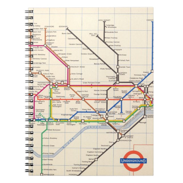Cuaderno El mapa subterráneo de Londres (Frente)