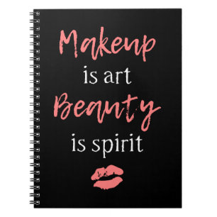Cuaderno El maquillaje es belleza del arte es alcohol