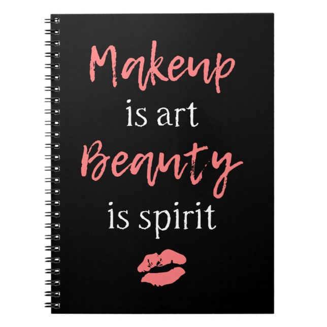 Cuaderno El maquillaje es belleza del arte es alcohol (Frente)