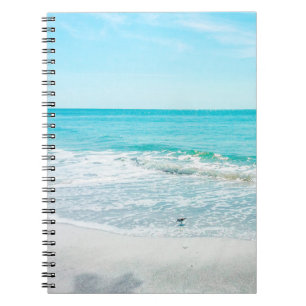 Cuaderno El mar tropical de las olas oceánicas de la arena