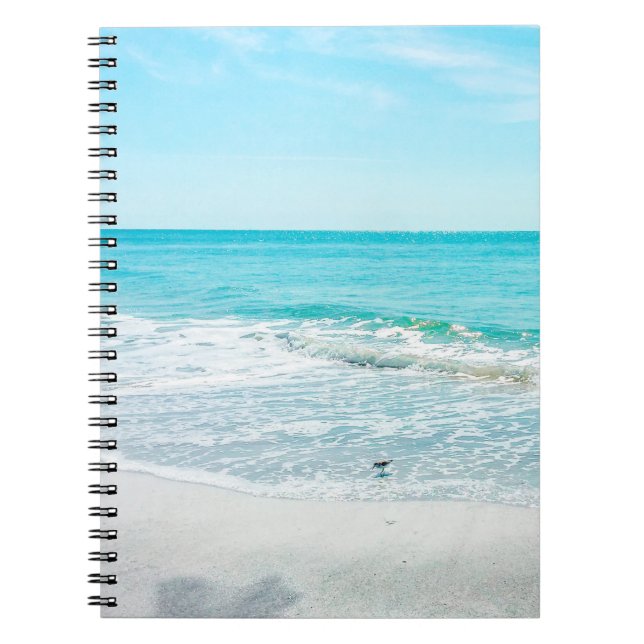 Cuaderno El mar tropical de las olas oceánicas de la arena (Frente)