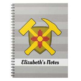 Cuaderno El martillo de rock del geólogo y el logo de la ba