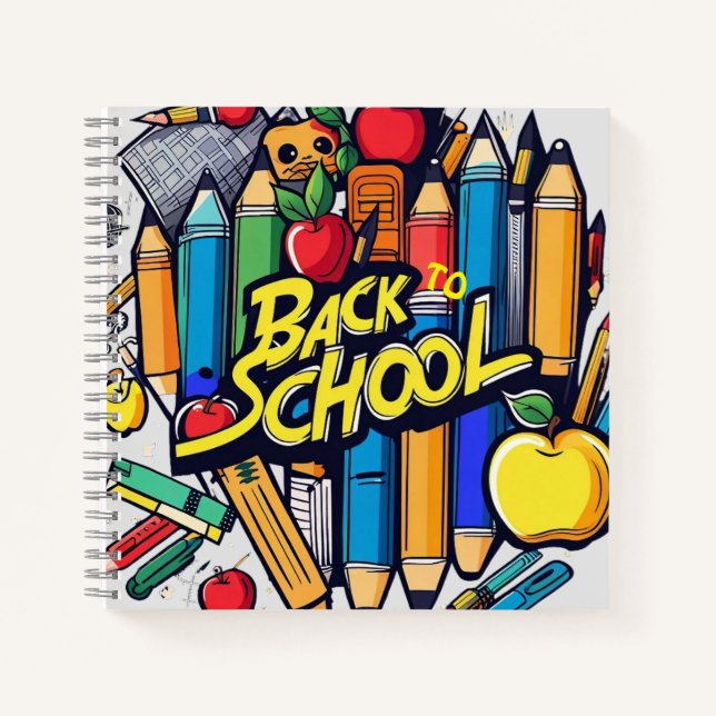 Cuaderno El material escolar es divertido (Anverso)