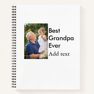 Cuaderno El mejor abuelo siempre agrega el nombre de la fot