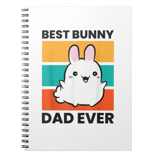 Cuaderno El mejor conejo de papá nunca conejo lindo conejo (Frente)