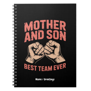 Cuaderno El mejor equipo de madre e hijo feliz día de la ma