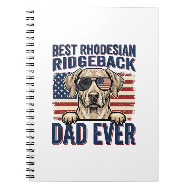 Cuaderno El mejor padre Rhodesian Ridgeback de todos los ti (Frente)