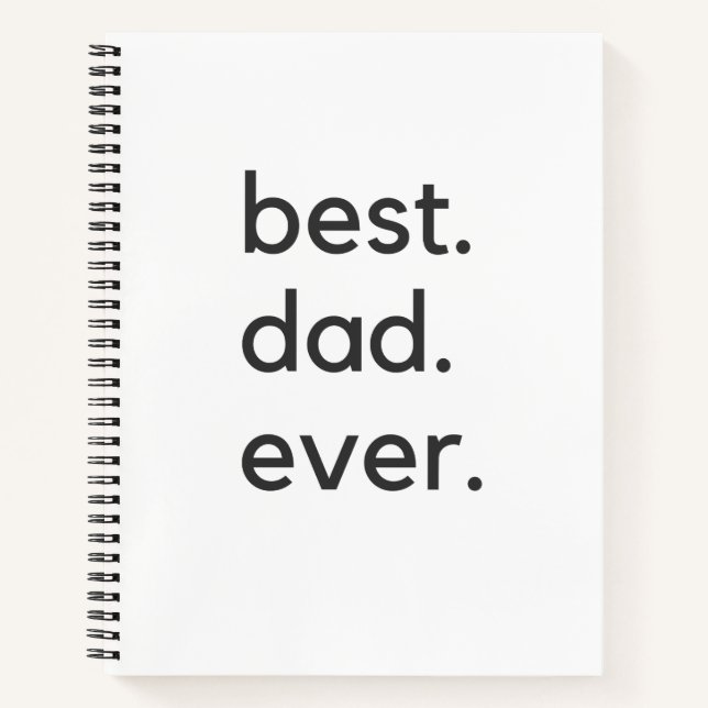 Cuaderno el mejor padre siempre oscuro (Anverso)