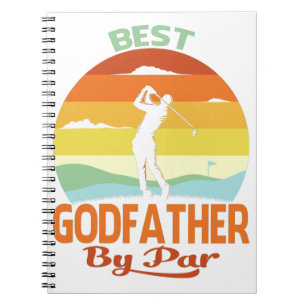 Cuaderno El mejor padrino del regalo de la camiseta de golf