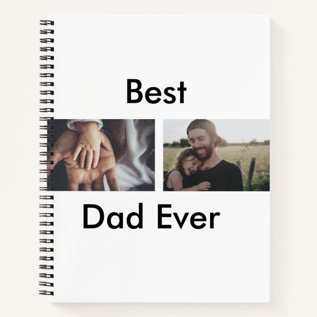 Cuaderno el mejor papá, el feliz día del padre, agrega tu f (Anverso)
