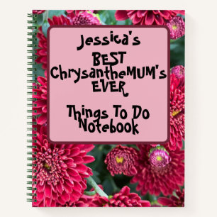 Cuaderno El mejor personalizado de Cosas de ChrysantheMUM d