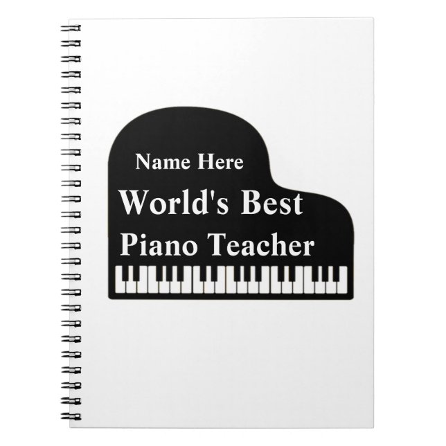 Cuaderno El mejor profesor de piano del mundo (Frente)